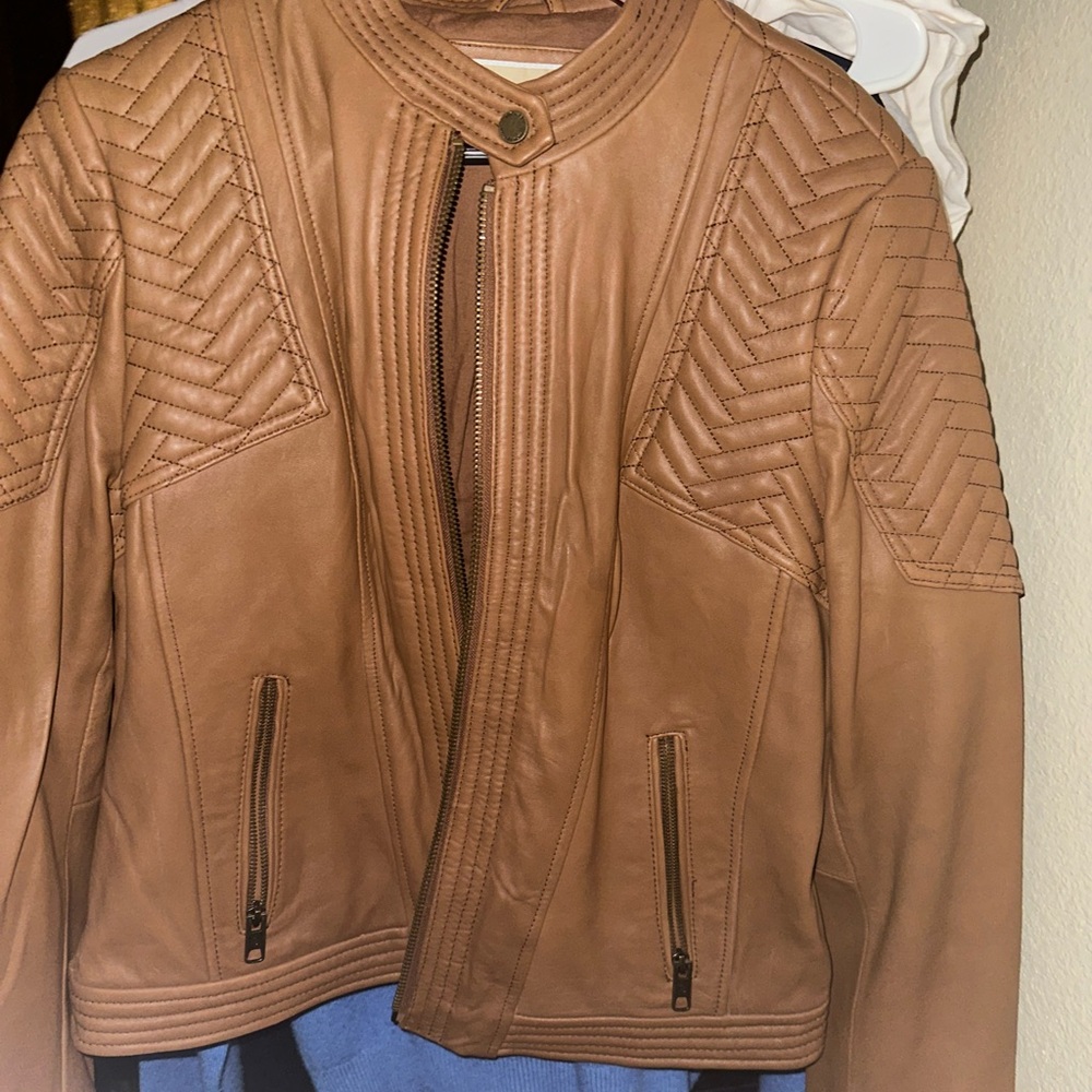 Women’s Michael Kohrs tan Leather Jacket